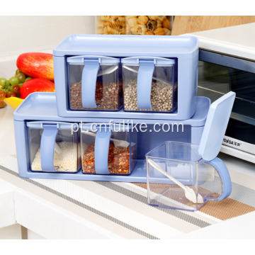 Conjunto de Jar de tempero de utensílios de cozinha de plástico